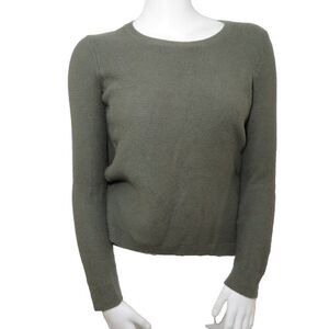 Madewell Knit Pullover Sweater M Army Green Lightweight Scoop Neck